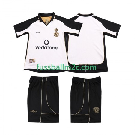 Manchester United Football Shirt 2001 Jubiläum Kinder Auswärts Trikotsatz 2002